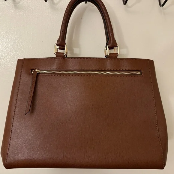 Dooney & Bourke Brown Leather Tote - Picture 4 of 16